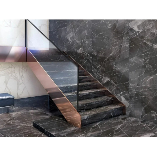 Керамогранит 60x120 BLACK CALACATTA KRISTAL REKTIFIE PARLAK NANO