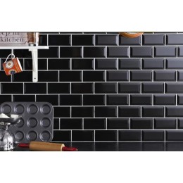 Керамическая плитка Biselado Negro Brillo 10x20 см