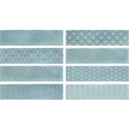 Керамическая плитка Decor Opal sky 7,5x30 см