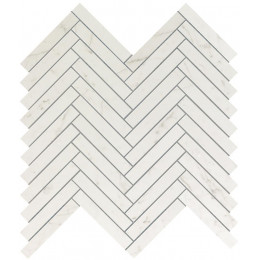 Marvel Stone Carrara Pure Herringbone Wall 30,5x30