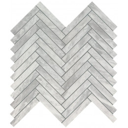 Marvel Stone Bardiglio Grey Herringbone Wall 30,5x30