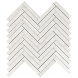 Marvel Stone Bianco Dolomite Herringbone Wall 30,5x30