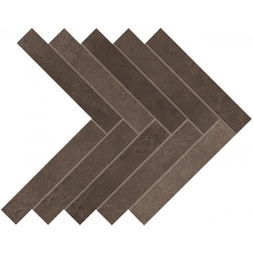 Керамогранит Неглазурованный Dwell Brown Leather Herringbone 36,2x41,2