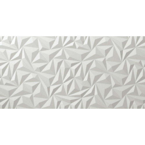 Настенная плитка глазурованная 3D Angle White Matt  40x80