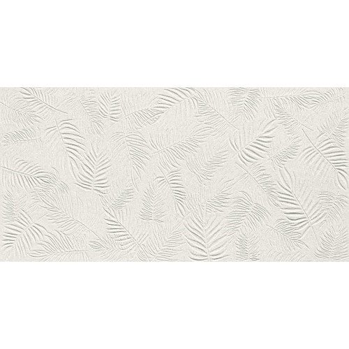 Настенная плитка глазурованная 3D Wall Carve Leaf White 40x80